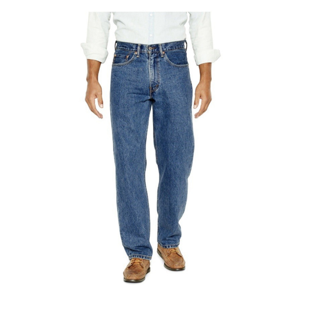 Levi's 550 Men's 42x32 Straight Leg Medium Wash Comfort Casual Denim Jeans